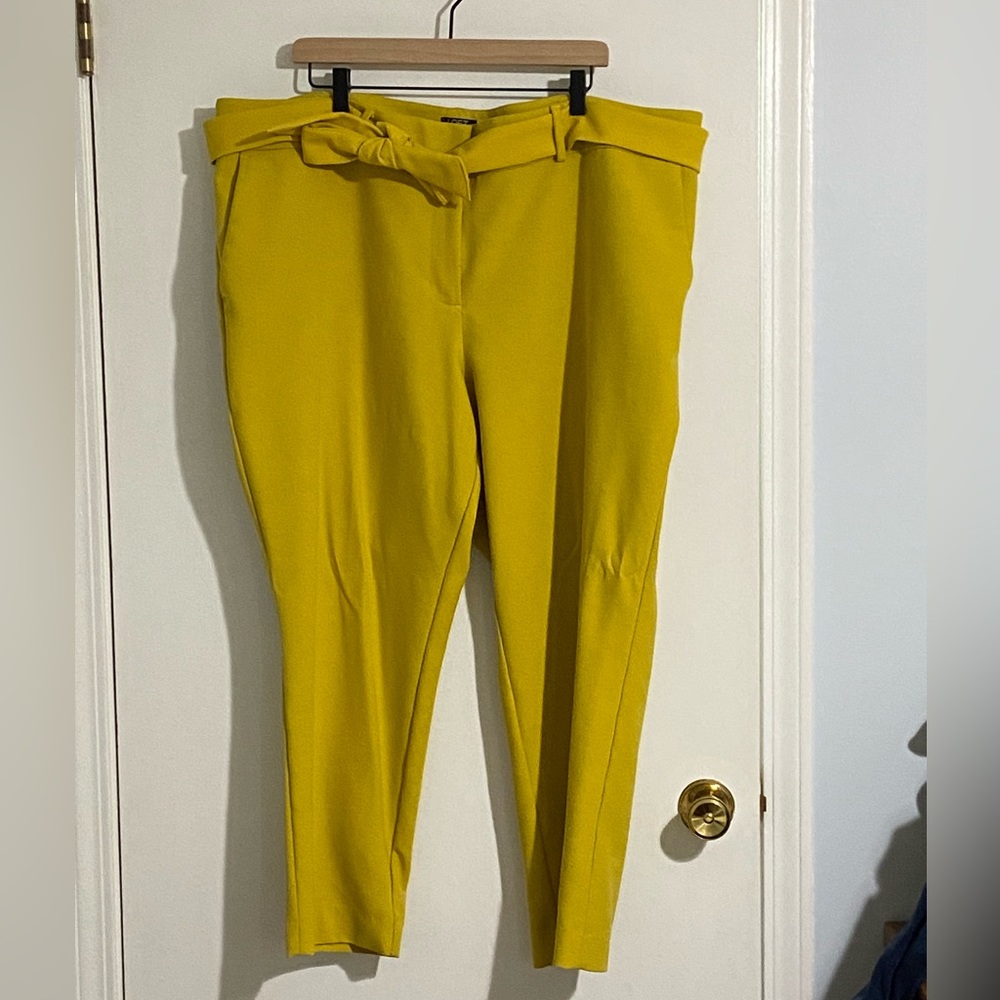 GUC LOFT Marisa Ankle Pants with Bow Detail